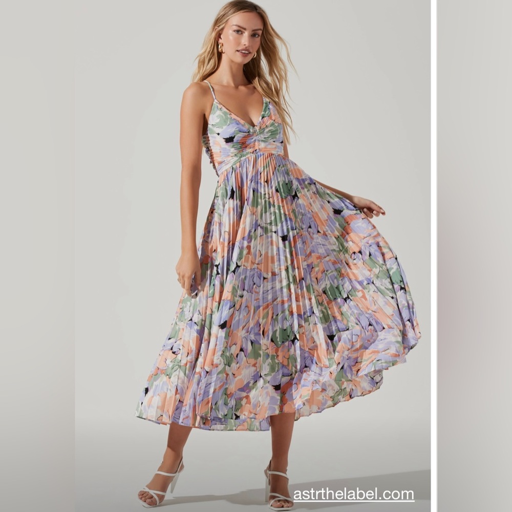 Astr Multicolor Floral Midi Dress